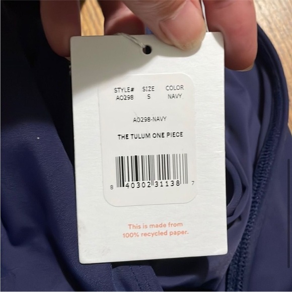 Andie Swim The Tulum One Piece Navy Size Small NWT - Picture 6 of 8